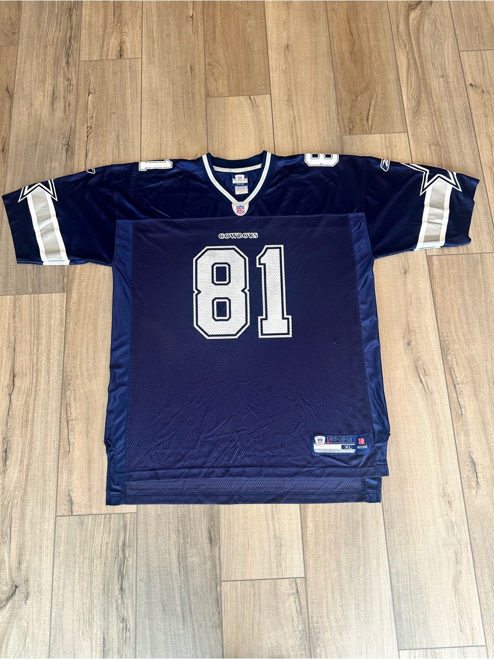 Reebok Terrell Owens Dallas Cowboys Navy and White #81 Jersey